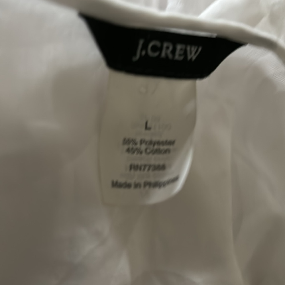 J Crew White Cotton Blend Tie Cover Up Burnout Floral Design Size Large - Picture 5 of 6